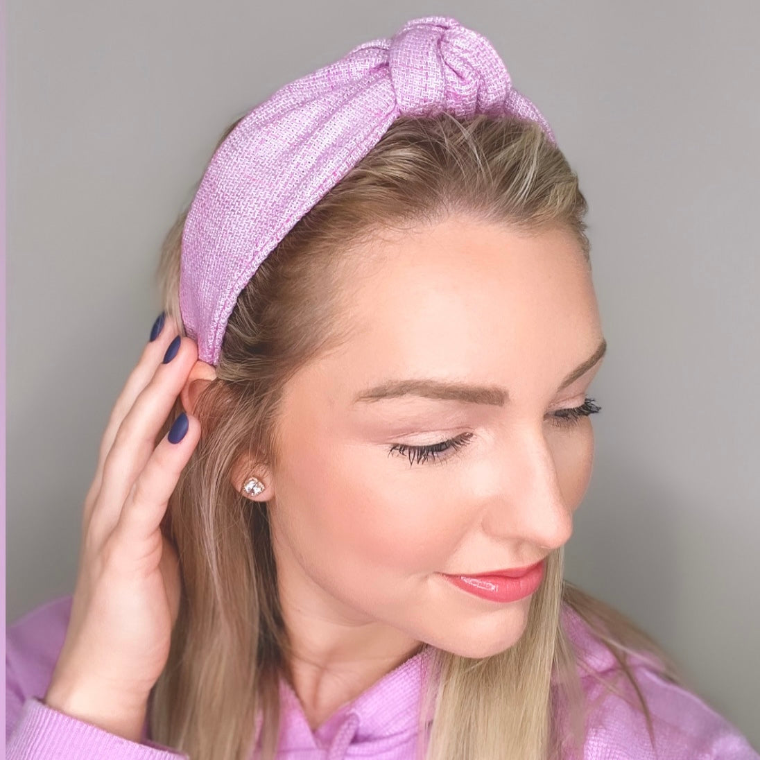 Pink Top Knot Headband