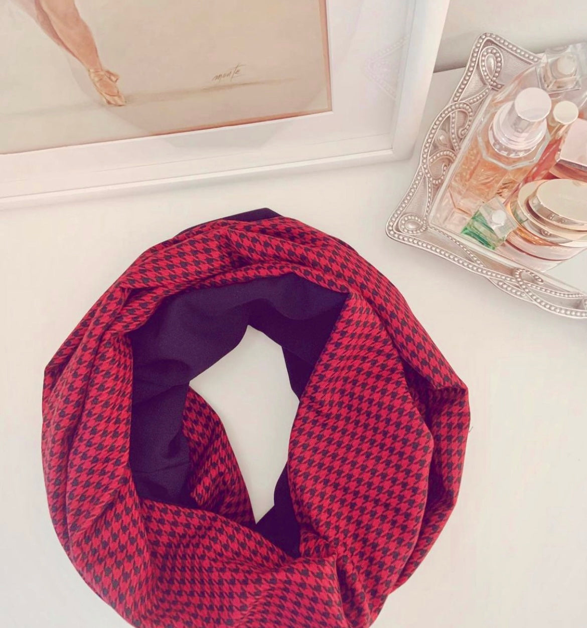 Pink Patterned Infinity