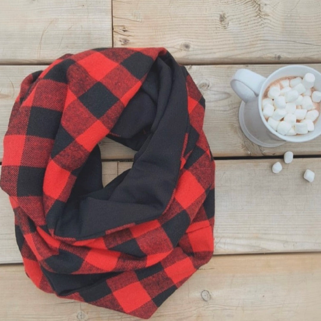Red Buffalo Plaid Infinity Scarf